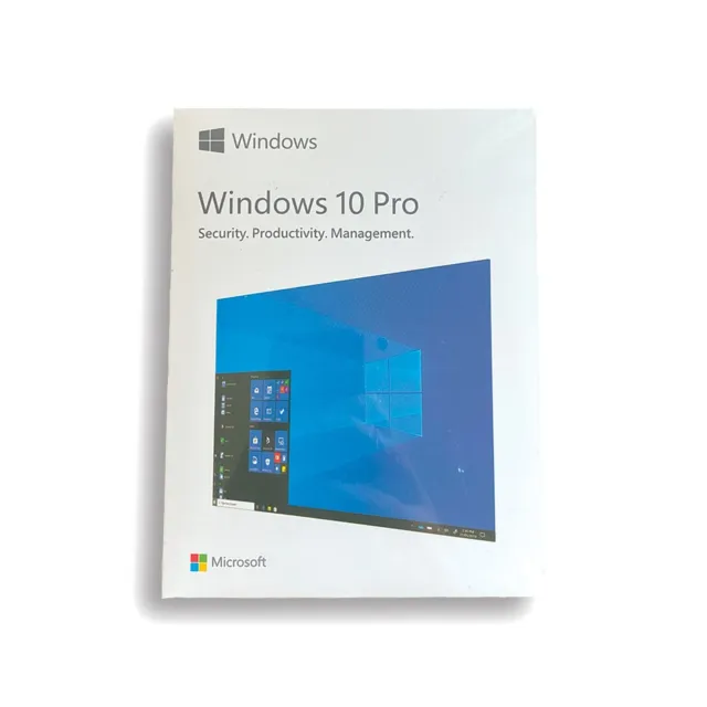 Microsoft Windows 10 Pro 32/64Bit USB + Key - Retail Box - New, Sealed