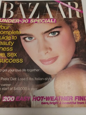 HARPER'S BAZAAR MAGAZINE June 1982 Brooke Shields On Cover $18.03