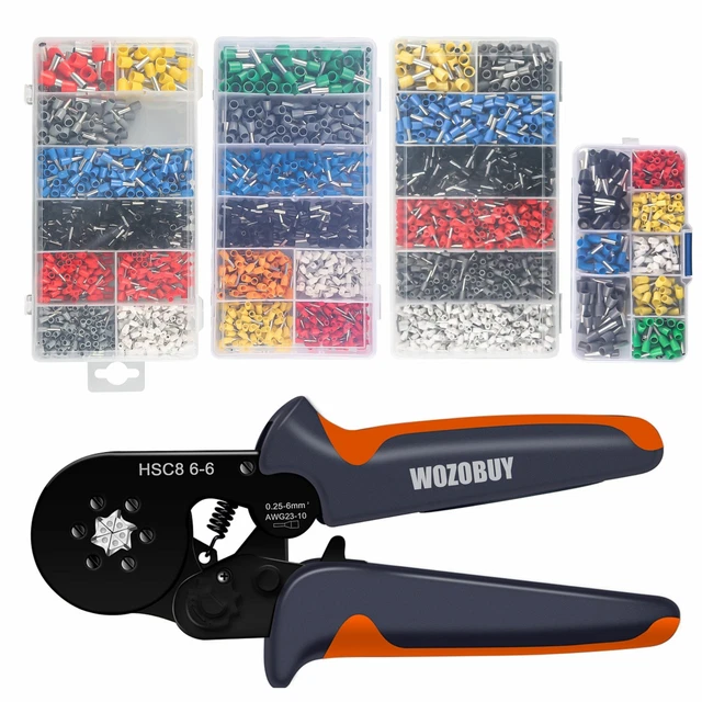 Hexagonal Sawtooth Self-adjustable Ratchet,ferrule Crimping Tool Kit Crimper K
