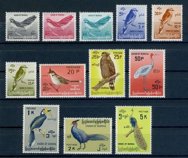 Birma 198-209 postfrisch Vögel #JK375