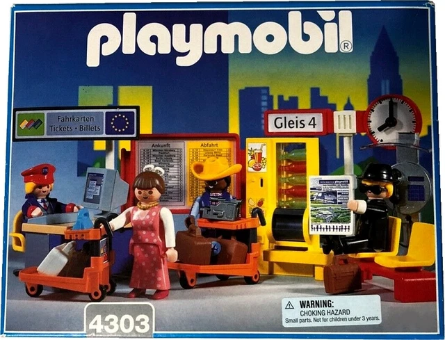 Accessoires Playmobil Vintage – Gare, Trains, Bagages – Set 4201 De 1981 – Occasion Bon état