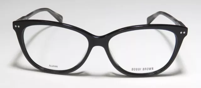 New Bobbi Brown The Michelle Eyewear Womens Black Plastic Full-Rim 807 53-14-140 3