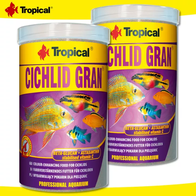 Tropical 2 x 1000 ML Cichlidae Gran Farbverstärkendes Nourriture pour Cychlidés