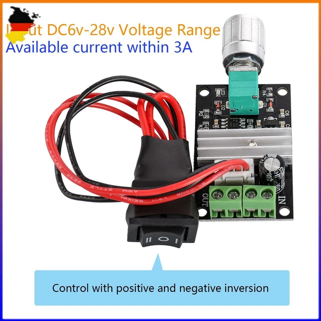 1/2X 1203BB regolatore di velocità DC 6V 12V 24V 3A 80W PWM motore controllo velocità switch
