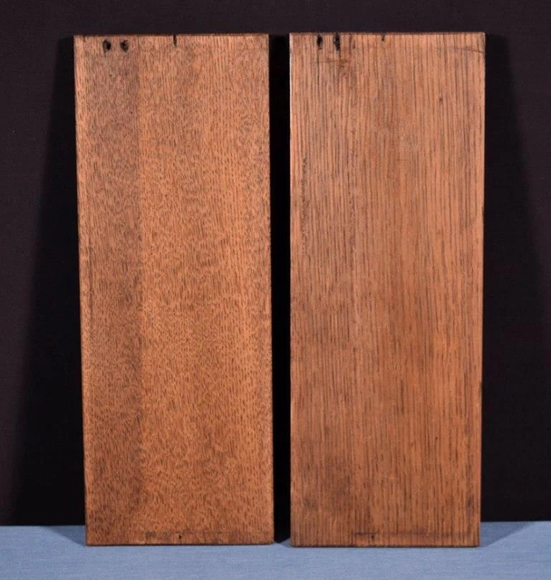 *Pair of Gothic Carved Architectural Panels/Trim in Solid Oak Wood Salvage 8
