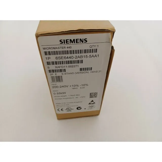 New Siemens 6SE6440-2AB15-5AA1 MICROMASTER440 without filter 6SE6 440-2AB15-5AA1