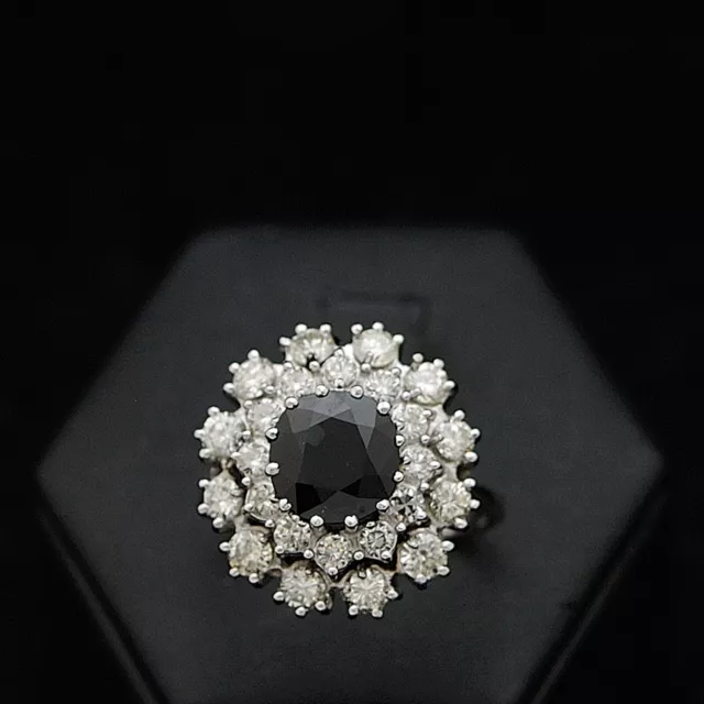 Anneau Ares Or 18 KT Diamants 1.80 CT Et Saphir 2.70 CT Naturel Certifié