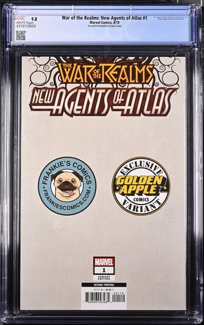 War of the Realms: New Agents of Atlas #1 Second Print Rich Variant ~ CGC 9.8 WP 2