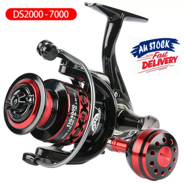 DS2000-7000 High Speed Metal Spinning Fishing Reel Freshwater/Saltwater Spool AU