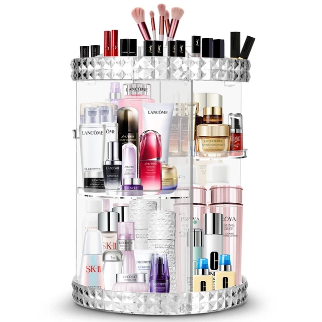 Makeup Organizer 360-Degree Rotating Cosmetic Storage Box, Organizador