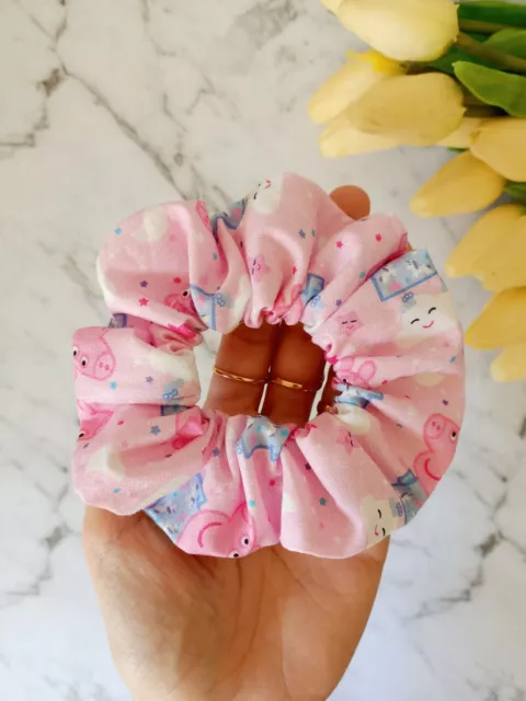 Peppa pig Scrunchie, Hair Elastic Tie Accessories Handmade In Brisbane Australia