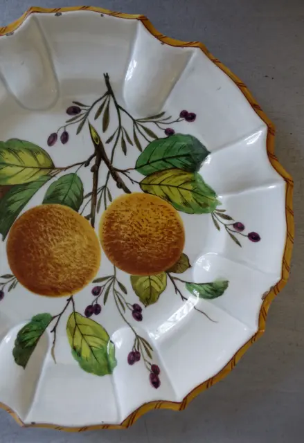 Antonibon Nove Italie assiette en faïence à décor de 2 oranges XIXème 2