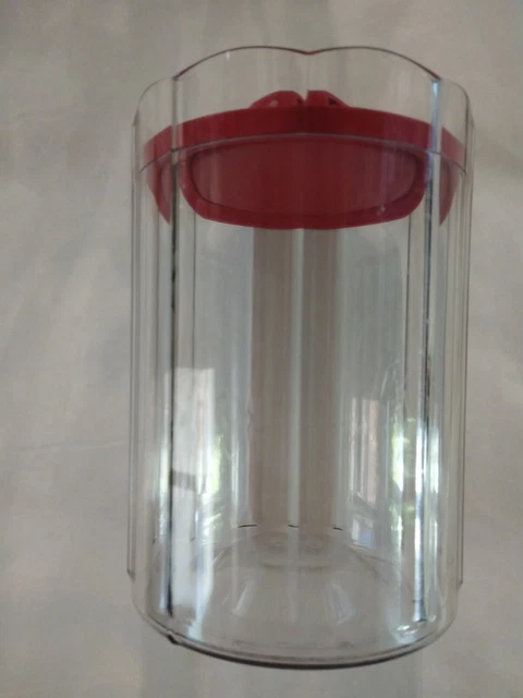 Box de rangement transparente couvercle clips rouge 17 L