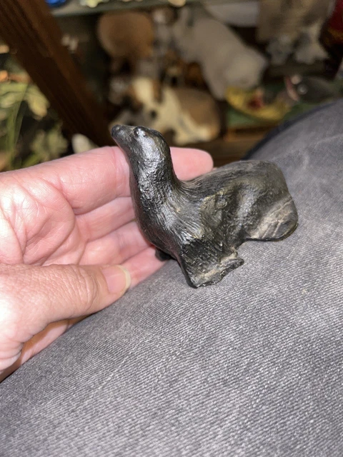 Vintage Canadian Coal Seal Figurine Made In Canada Signed