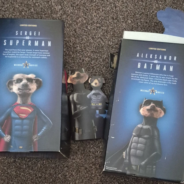 COMPARE THE MARKET Meerkat Movies DC Sergei Superman & Aleksandr Batman ...
