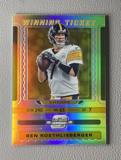 2019 Panini Contenders Optic Winning Tickets #WT-BR Ben Roethlisberger 047/165