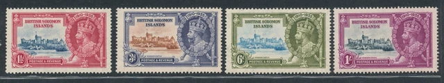 1935 British Solomon Islands - Stanley Gibbons n. 53-56 - Silver Jubilee - 4 val