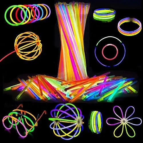 Attikee 448 PCS Glow Sticks Bulk Glow Party Supplies 8 Inch 7 Colors 200PCS G...