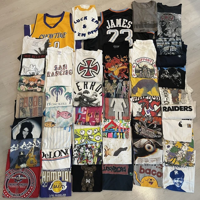 Huge Lot Vintage Graphic shirts Jerseys Wholesale Reseller Bundle tee upcycle