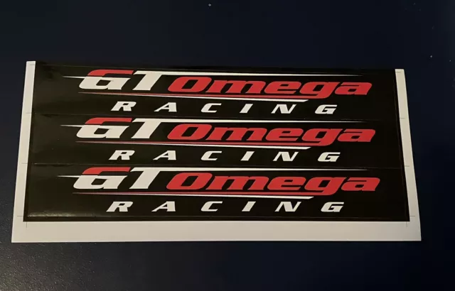 GT Omega Racing Sticker Lot of 3 NEW