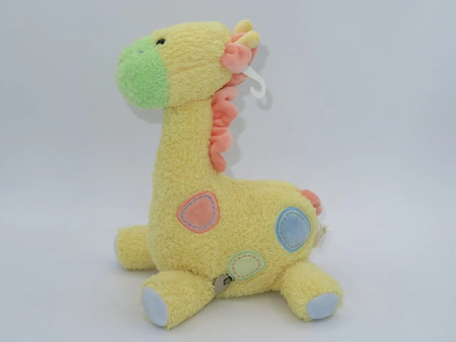 Carters Baby Toy Giraffe Wind Up Musical Motion Plush Brahms Yellow Green Circle