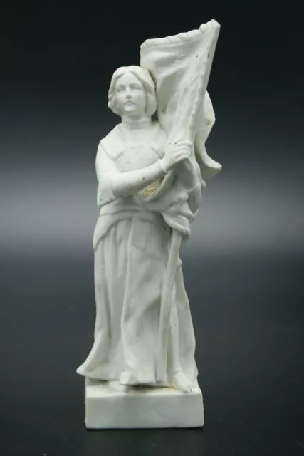 † 1900's SAINT JOAN OF ARC PARIAN BISQUE PORCELAIN STATUE NUMBERED FRANCE †