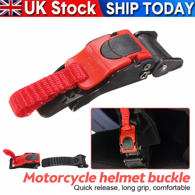 3PCS Quick Release UNIVERSAL Disconnect Buckle Motorcycle Helmet Chin Strap