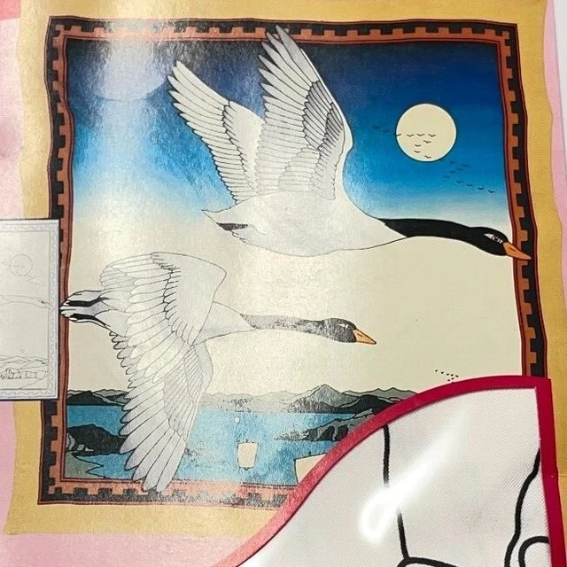 Bufanda de seda Arty's Gutta Collection nueva en paquete cisnes artesanal hágalo usted mismo