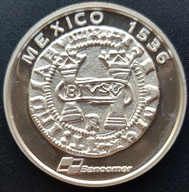 UNC PROOF 50g. PRIMERA MONEDA AMERICA Bancomer MEXICO by LORENZO RAFAEL Nice!