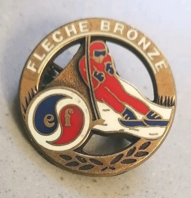 INSIGNE, BROCHE MÉDAILLE ski ESF  Flèche de bronze  mod 1983 EUR 9,90 - FR