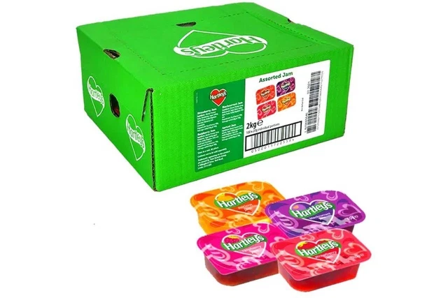 HARTLEY'S ASSORTED JAM (Pack of 60 x 20g) Single Portion Catering Packs ...