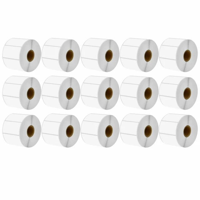 15Rolls Direct Thermal 2-1/4"x1-1/4" 1000 Barcode Labels For Zebra LP2443/2543