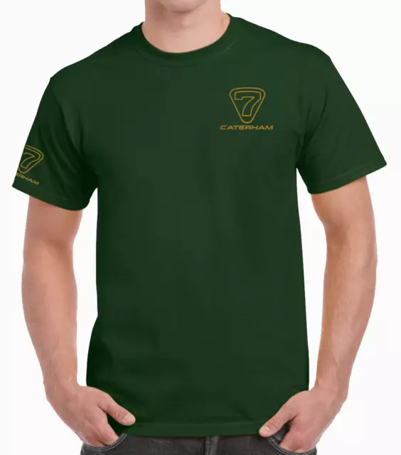 Caterham with gold logo, Lotus,Super Seven Racing t-shirt