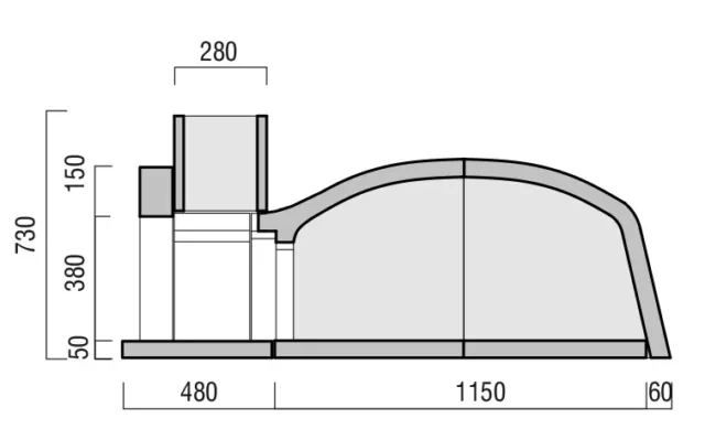 Four La Bois Produits Réfractaires Préfabriquée MOD.110 CM Pour Pizza Pain Sucre 3
