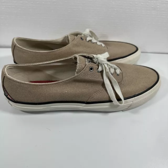 Ralph Lauren Denim Supply Ramzey Shoes Sneakers Mens Low Casual Sz 7 D Beige