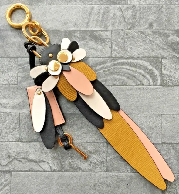 Burberry Leder Eule Schlüsselanhänger/Taschenanhänger Mit Nützliche Padlock
