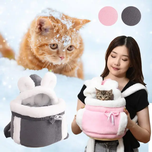 Warm Pet Dog Cat Puppy Bag Travel Soft and Comfortable Chest Side Portable F0K3