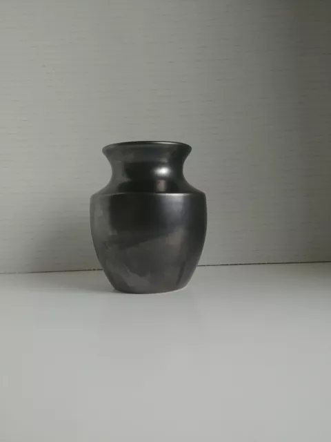 Prinknash Abbey pottery England  small vase Metallic 4.5" tall