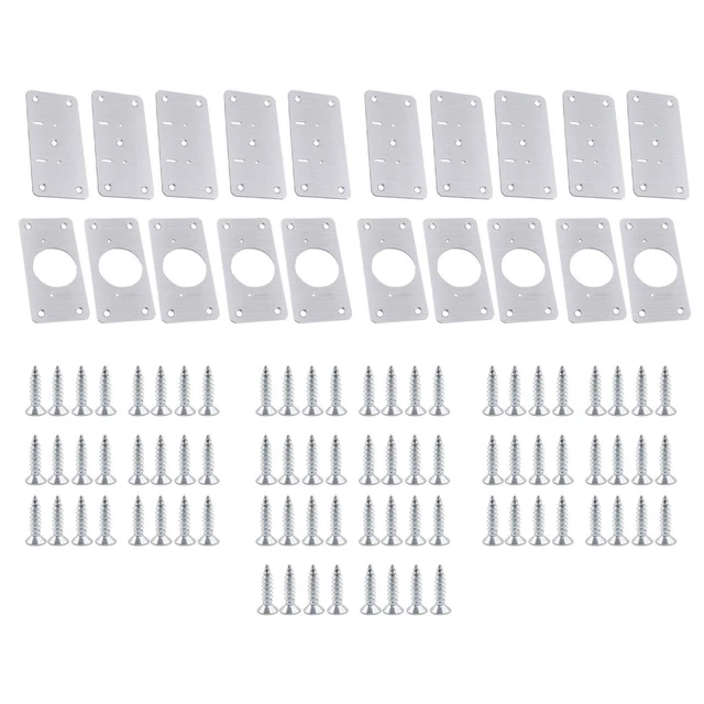 Kit De Réparation De Charnières En Acier Inoxydable Avec Vis 8 Pieces Plaques De Reparation Pour Charnieres De Porte De Placard De Cuisine Supports Pour Meubles De Cuisine Et Armoires 86542877