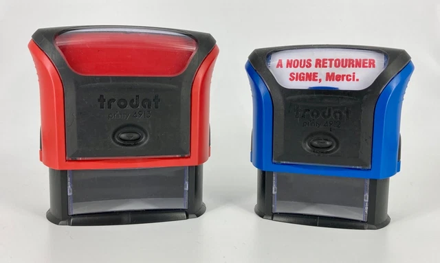 Pack De 2 Cassettes D'encre Rouge Pour Tampon Trodat Printy 4913 – Recharges D'origine