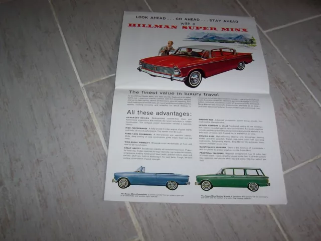 Catalogue / Brochure HILLMAN Super Minx 196? // 2