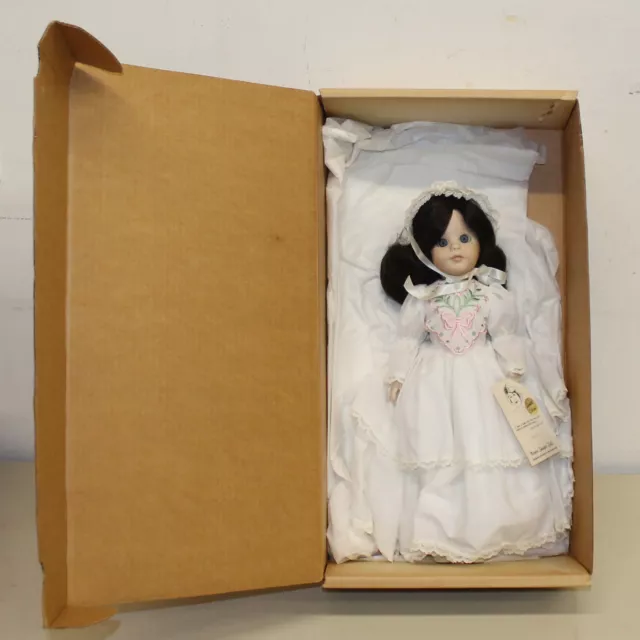 Two Marjorie Spangler Porcelain Dolls Camille & Priscilla 15" w/ Orig Boxes