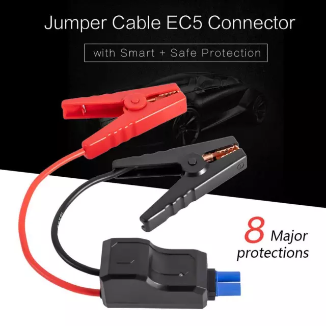 Jumper Cable EC 5 Connector Alligator Clamp Booster Battery Car Jump Starter.