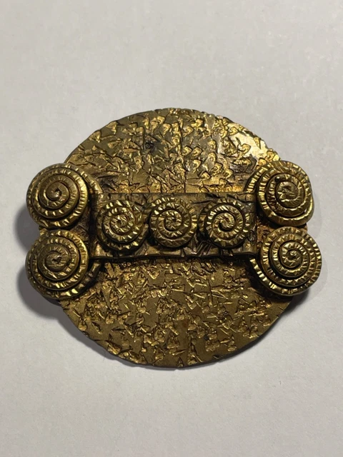 Broche Ancienne Vintage Ungaro Signée - Émeraude, Environ 4.5x5.5 Cm, Occasion