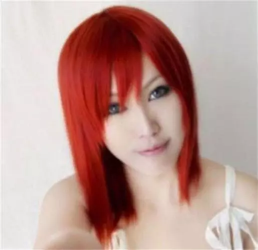 HOT Cute Short Kingdom Heart Kairi Red Wigs Cosplay Party Costume Wig +hairnet