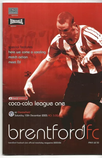 Football Programme BRENTFORD v DONCASTER ROVERS Mar 2006