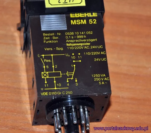 EBERLE MSM-52 Zeitrelais 0,1s - 999h /#G L26P 1236 3