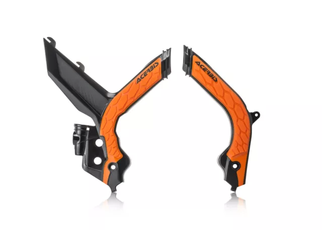 Acerbis [2733445229] X-Grip Frame Guards Black/Orange