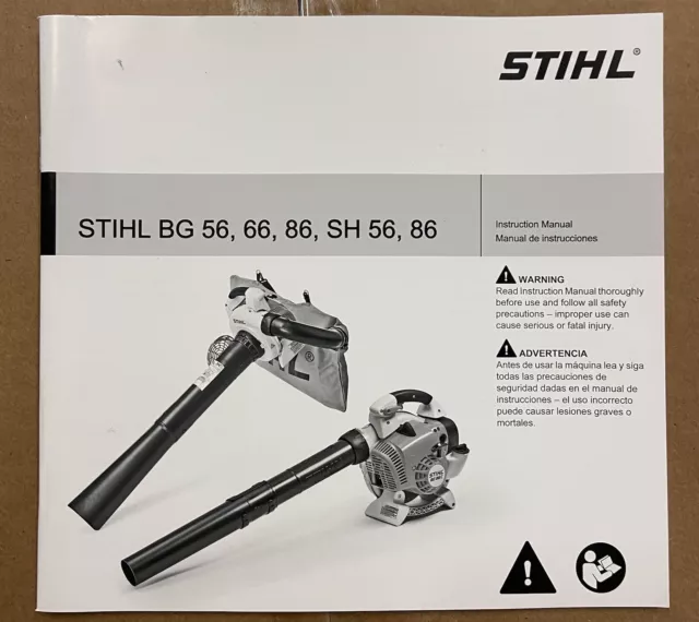 STIHL BG56 Blower Instruction Owners Manual BG 56 66 86 SH 56 86 OEM