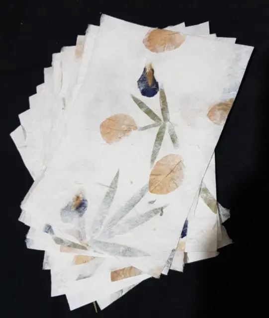 Bougainvillea Bamboo Handmade Mulberry Paper 3 sheets art/craft/decoupage/Flower
